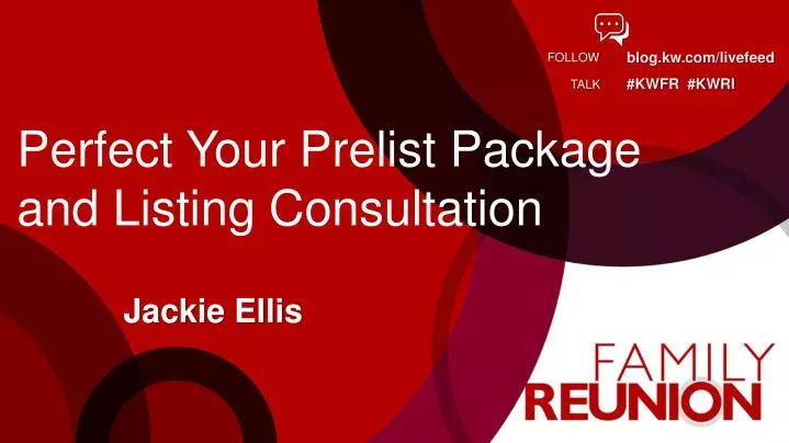 perfect your prelist package and listing consultation