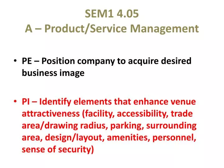 sem1 4 05 a product service management