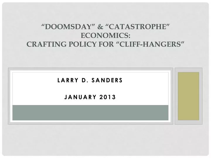 doomsday catastrophe economics crafting policy for cliff hangers