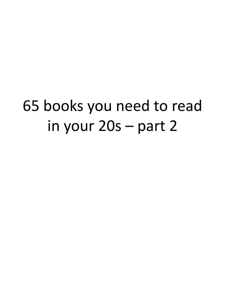 65 books you need to read in your 20s part 2