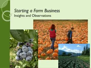 Starting a Farm Business Insights and Observations