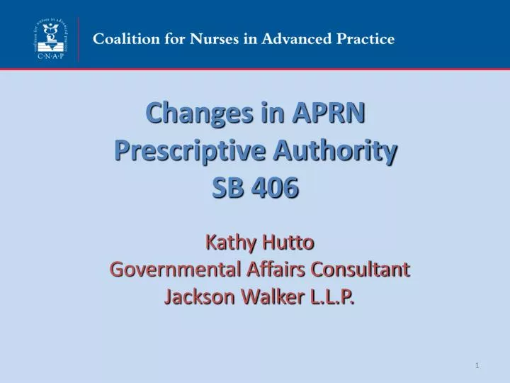 changes in aprn prescriptive authority sb 406