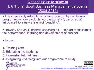 This case study refers to an undergraduate 3-year degree programme where students were gradually (year on year) introduc