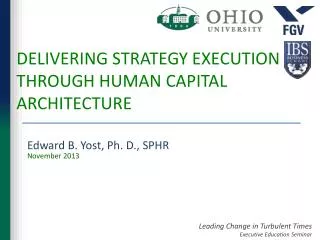 Delivering Strategy Execution Through Human Capital Architecture