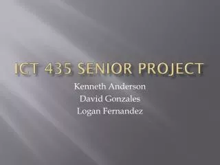 ICT 435 Senior Project