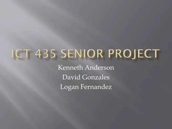 ict 435 senior project