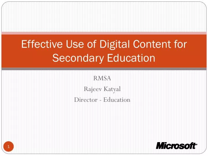 effective use of digital content for secondary education