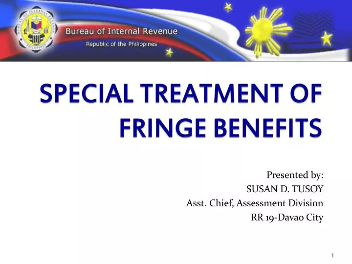 special treatment of fringe benefits