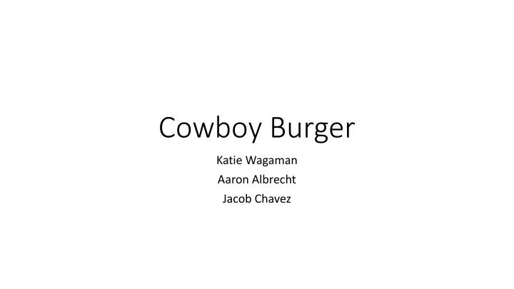 cowboy burger