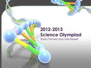 2012-2013 Science Olympiad