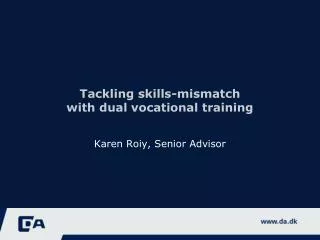 Tackling skills-mismatch with dual vocational training