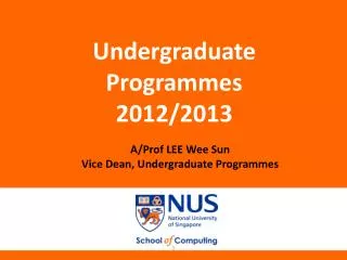 Undergraduate Programmes 2012/2013