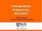 Undergraduate Programmes 2012/2013