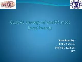 GLOCAL strategy of world’s most loved brands