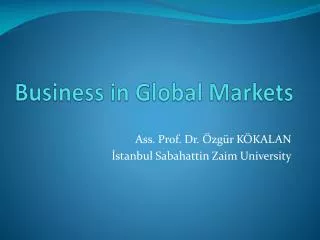 Business in Global Markets