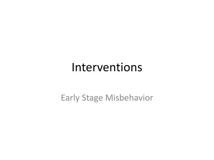 interventions