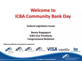 Welcome to ICBA Community Bank Day