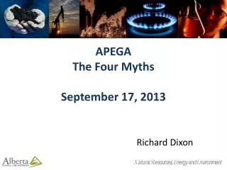 APEGA The Four Myths September 17, 2013
