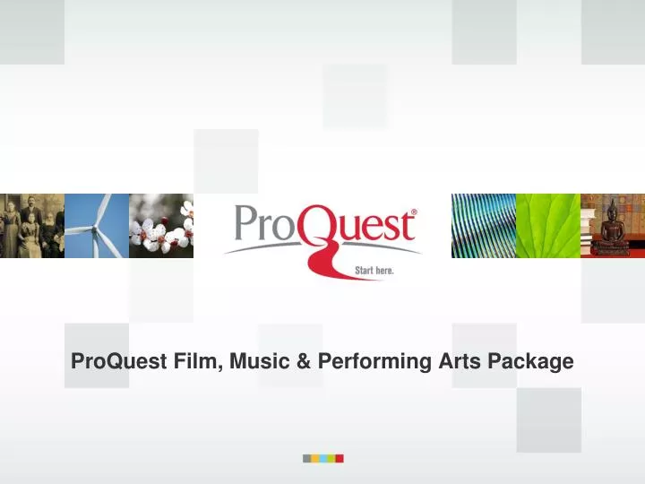 proquest film music performing arts package