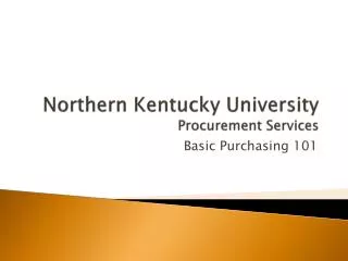 Northern Kentucky University Procurement Services