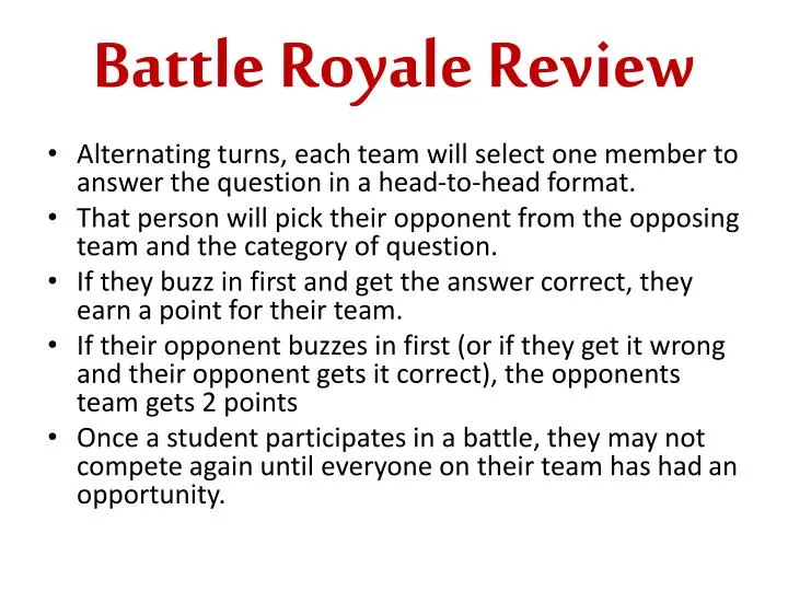 battle royale review