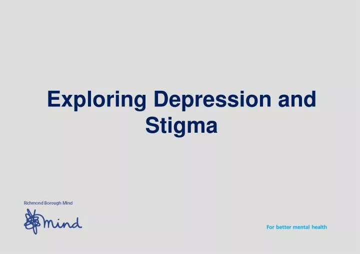 exploring depression and stigma