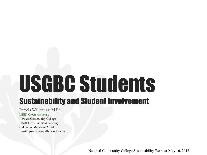 usgbc students sustainability and student involvement