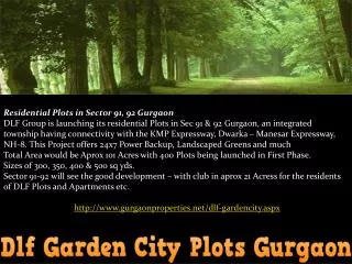 Dlf Garden City plots Gurgaon