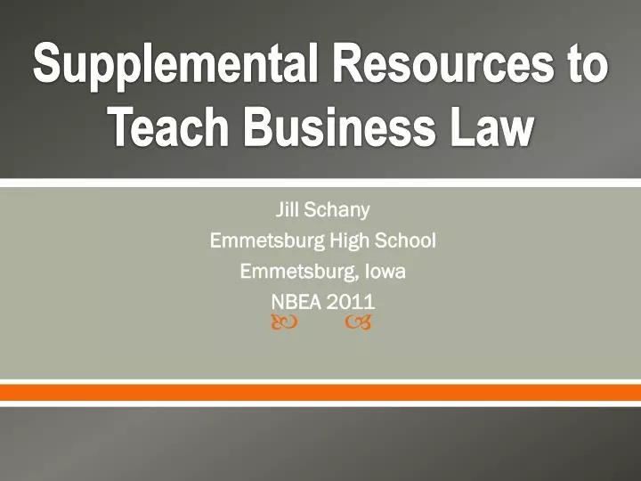 supplemental resources to teach business law