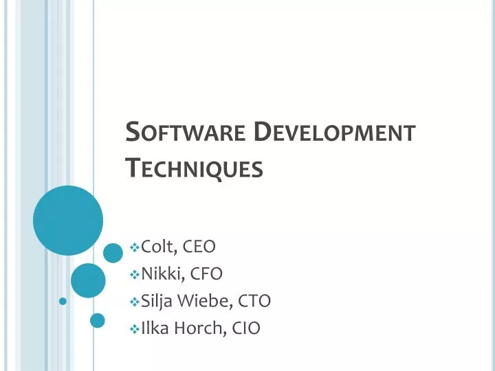 software development techniques