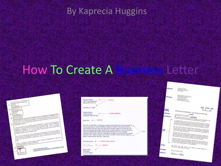 how to create a business letter