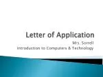 Letter of Application - slide 1
