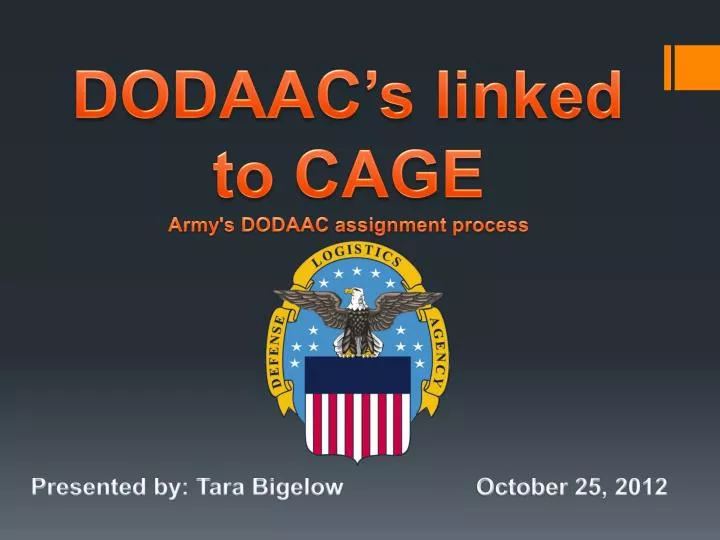 dodaac s linked to cage army s dodaac assignment process