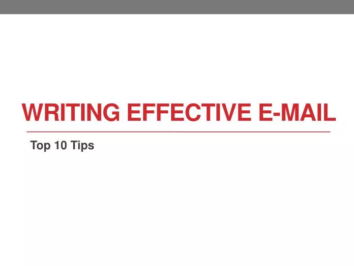 writing effective e mail