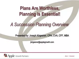 A Succession Planning Overview