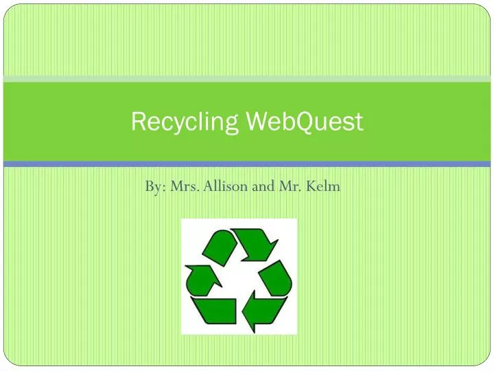 recycling webquest