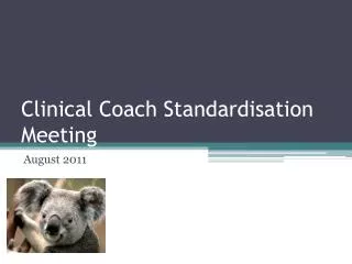 Clinical Coach Standardisation Meeting