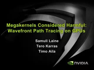 Megakernels Considered Harmful: Wavefront Path Tracing on GPUs
