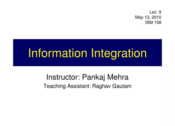 information integration