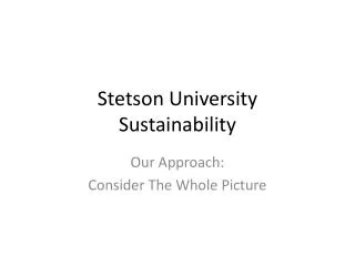 Stetson University Sustainability