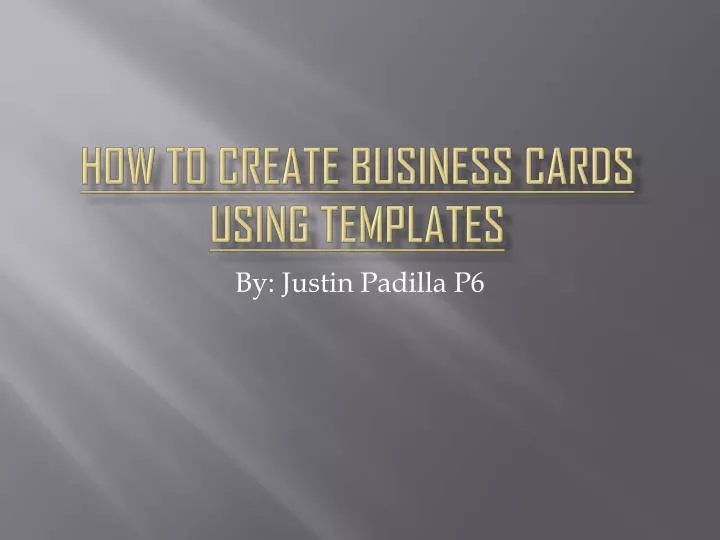 how to create business cards using templates