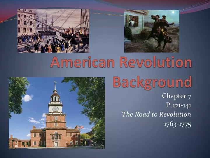 american revolution background