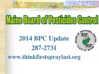 2014 BPC Update 287-2731 www.thinkfirstspraylast.org