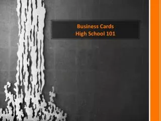 Business Cards High School 101