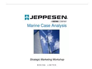 Marine Case Analysis Strategic Marketing Workshop