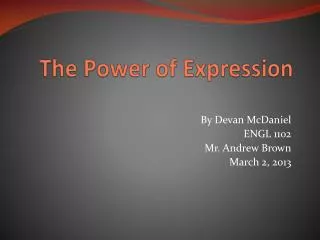 The Power of Expression