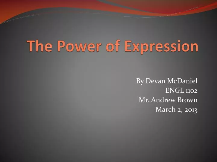 the power of expression