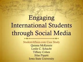 Engaging International Students through Social Media