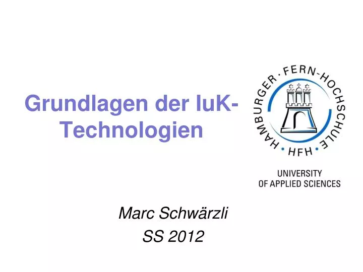 grundlagen der iuk technologien