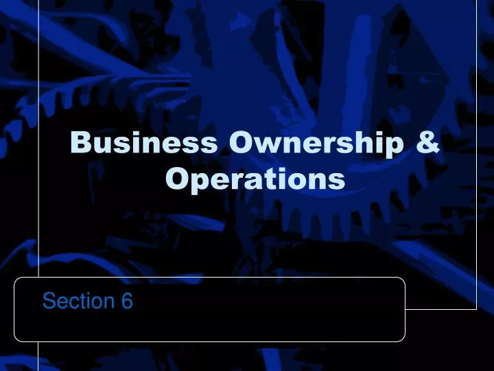 business ownership operations
